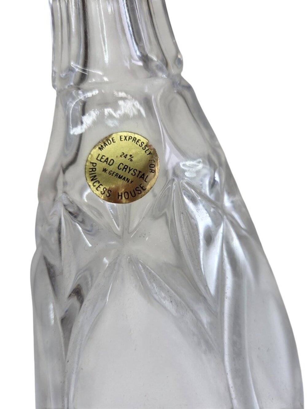 Vtg Princess House Decanter With Stopper Genie Bottle Leaded Crystal 15.5 Inches - Picture 2 of 14